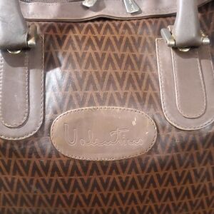 Valentino Brown Geometric Tote